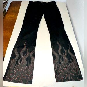 Vintage Serious brand Pink Flame jeans, Black jeans, Vintage rodeo Size 15